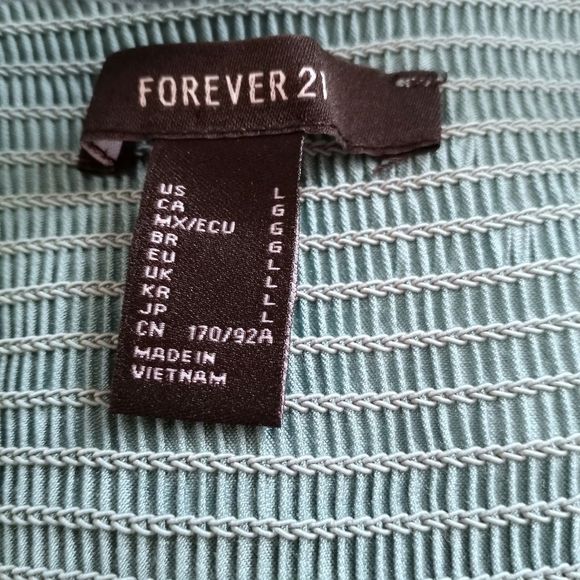 FOREVER 21 SATIN LIKE BLUE MINI DRESS SZ.L EUC - Picture 9 of 10